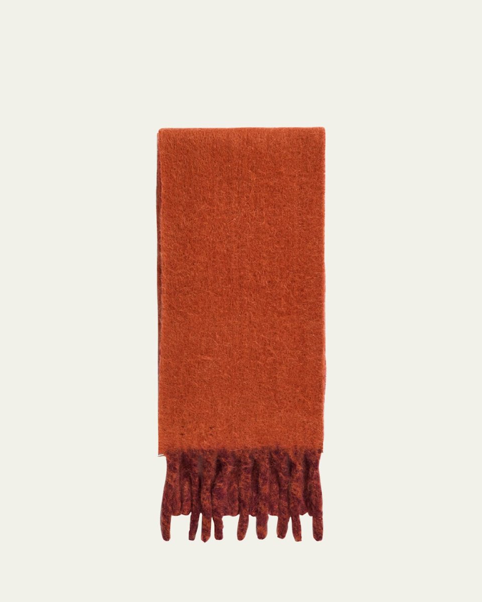 Men's Wool and Nylon Jacquard Logo Scarf